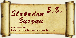 Slobodan Burzan vizit kartica